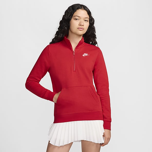 Red nike sweatsuit womens discount